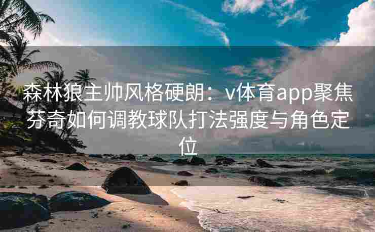 森林狼主帅风格硬朗：v体育app聚焦芬奇如何调教球队打法强度与角色定位